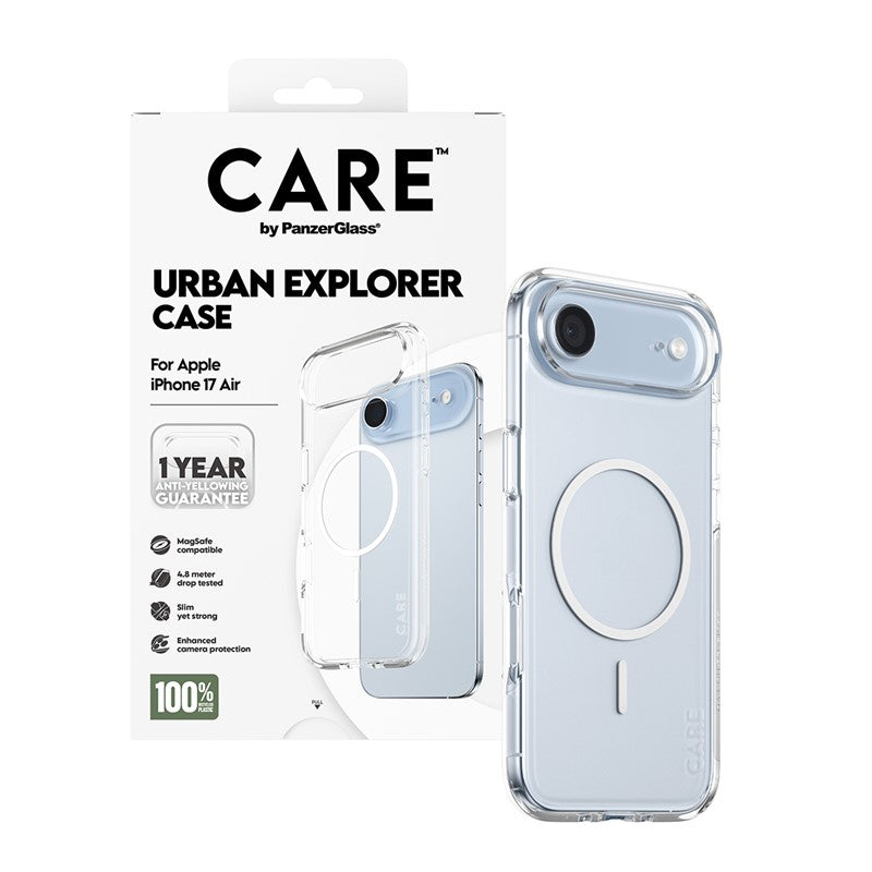 PanzerGlass Care iPhone Air / iPhone 17 Pro / iPhone 17 Pro Max Case Transparent Urban Explorer PanzerGlass Care iPhone Air / iPhone 17 Pro / iPhone 17 Pro Max Case Transparent Urban Explorer